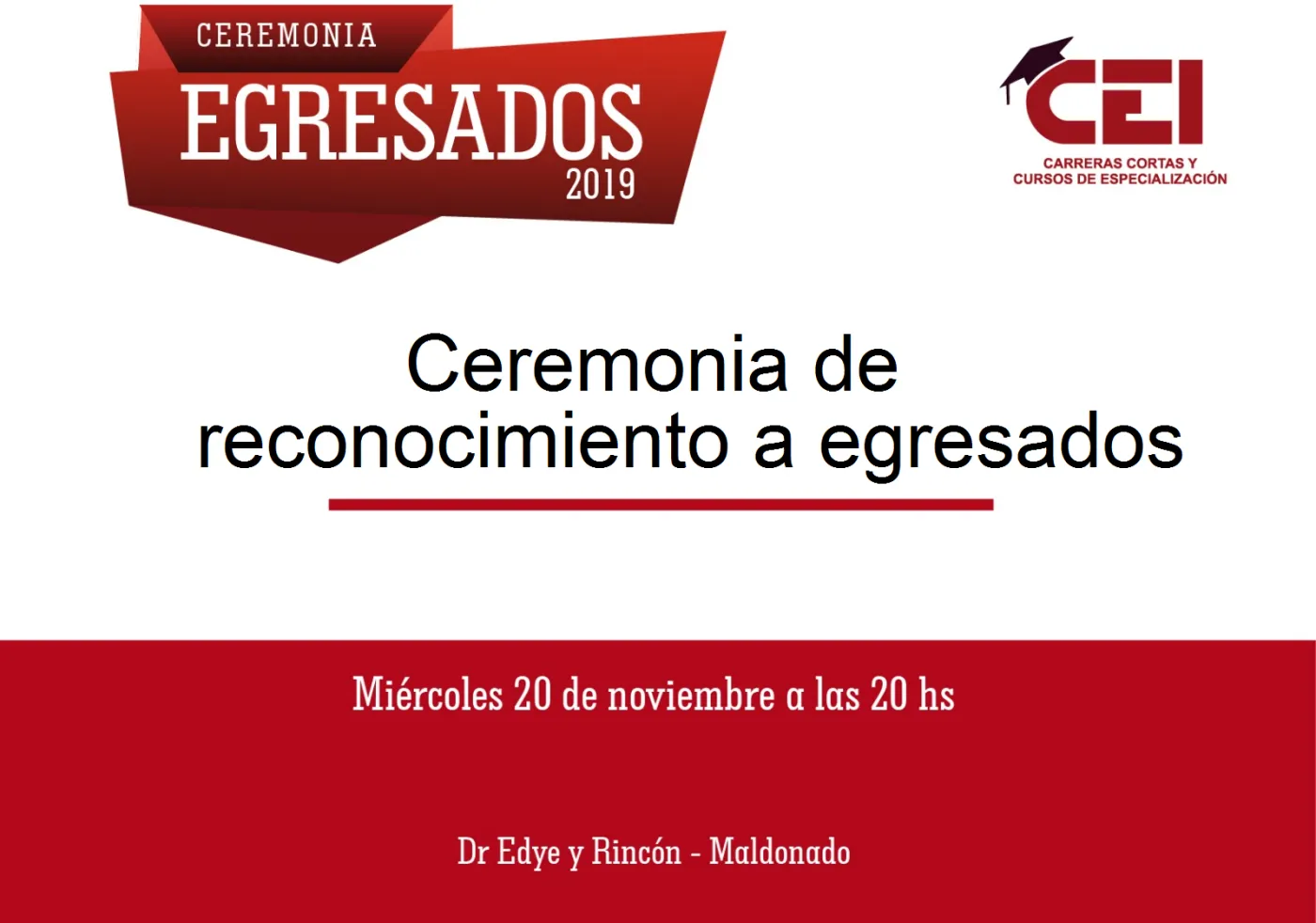 Ceremonia de egresados